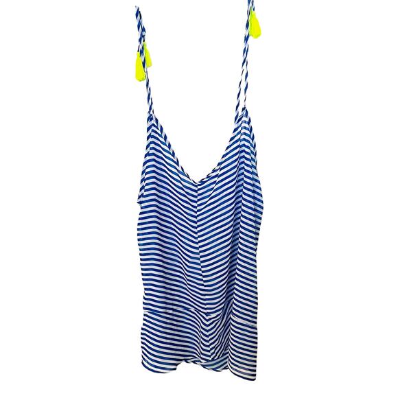 NO BOUNDARIES SWIMWEAR COVER-UP, WOMENS, 1X(17), BLUE & WHITE HORIZONTAL STRIPES - Picture 3 of 10